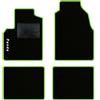 QUEMAR Tappetini Auto compatibili con Panda II 2003-2011 / Kit Tappeti in Moquette e Gomma su Misura (Set 2 Anteriori + 2 Posteriori) / Ricami e Colori Personalizzati (1 Ricamo, Bordo V.Acido)