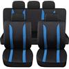 Rebeca Shop - Copri sedili Auto Universali LS09 | Colore Blu | Set Anteriori e Posteriori | Poliestere | No Suv