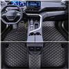 Muchkey Tappetini Abitacolo Auto Personalizzare per Ford per Focus 2000-2025 Pelle Morbido Moquette Anti Scivolo Tappeti Impermeabile Tappeto Colore Nero Beige