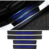 Ventoluxl 4 Pezzi Fibra di Carbonio Soglia Porta Battitacco per VW Tiguan 2007 2008 2009 2010 2011 2012 2013 2014 2015, Car Battitacco Adesivi Soglie Porte Fibra Carbonio Pedale(Blue)