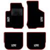 QUEMAR Tappetini Auto per Audi A3 8L, Bordo Rosso, 4 Ricami | 1996-2003 / Kit Tappeti Moquette e Gomma su Misura / Set 2 Anteriori + 2 Posteriori / Ricami e Colori Personalizzati