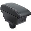 OYHCM Bracciolo Centrale per Opel Astra H 2008-2011, Doppio Scomparto, Pelle Nera, Facile da Installare, Accessorio Auto Personalizzato