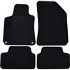 J&J AUTOMOTIVE Tappetini in Tessuto per Peugeot 308 2014-2021, Set da 4 Pezzi Anteriori e Posteriori, di Velluto su Misura, Antiscivolo, Colore Nero