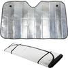 Home Markt24 Parasole durevole per auto con tappetino riflettente su entrambi i lati, 130 x 60 cm, rivestito in alluminio, vestibilità universale, facile da installare, uso estivo e invernale