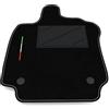 Somer Car Tappetino Auto SOLO LATO GUIDA 1pz compatibile con Renault Clio 4 2012-2019 | 1 tappeto su misura in moquette, bandiera Italia