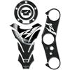 labelbike - Adesivi 3D Moto Kit di Protezioni e Decorazioni in Resina compatibile con YAMAHA YZF R1 2007-2008 - Colore Carbonio Bianco