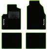 QUEMAR Tappetini Auto per Panda II 2003-2011, Bordo V.Acido, 2 Ricami | Kit Tappeti Moquette e Gomma su Misura / Set 2 Anteriori + 2 Posteriori / Ricami e Colori Personalizzati / Antiscivolo