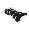 KIMISS 3D Moto Gas, Sticker Pad Protector Decorazione Paraserbatoi per Olio Serbatoio Carburante Pad Oro Fit (BlackGold) (bordo argento nero)