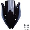avdb-moto Cupolino/Parabrezza Nero compatibile con KAWASAKI Z750 Z-750 2007-2013, Z-1000 2007-2009 doppia bolla policarbonato