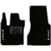 QUEMAR Tappetini Auto per Smart Fortwo 453, Bordo Perla, 2 Loghi+Ricami | 2014-2024 / W453 / Kit Tappeti Moquette e Gomma su Misura / Set 2 Anteriori / Ricami e Colori Personalizzati / Antiscivolo
