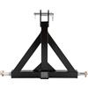 HHEMSTD Adattatore a 3 punti Heavy Duty trattore Hitch con ricevitore da 2 pollici, adattatore per trattore timone Hitch per rimorchi, attrezzature agricole, agricole, Farm Rail Trianglefor Farm, Towing Black