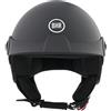 BHR Casco Demi-Jet 833 PEAK, Casco Scooter Leggero e Compatto Omologato ECE 22.06, Peso e Dimensioni ridotte & Design Minimal per la Massima Funzionalità, Nero Opaco, S