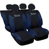 Auto Accessori Lupex Coprisedili Auto Compatibili con Cinquecento 500, Made in Italy, tessuto poliestere, Nero - Blu Scuro