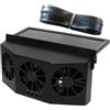 Niktule Ventola di ventilazione per finestrino auto, ventola di scarico per auto solare - Ventola silenziosa a 3 uscite | Ventilatore per finestrino auto con batteria da per rimuovere gli
