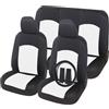 Auto Accessori Lupex Coprisedili Universali Auto Soft, Set Completo Fodere Anteriore e Posteriore, coprivolante e cintura, Tessuto in Policotone, No Suv (Bianco)