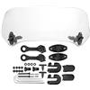 Qiilu Parabrezza, 100% nuovissimo universale parabrezza per moto parabrezza regolabile parabrezza deflettore aria spoiler(Trasparente)