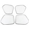 XUVODG Auto Interno Accessori Per Per Q3 2012 2013 2014 2015 2016 In Acciaio Inox Auto Porta Audio Altoparlante Cornice Decorazione Della Copertura Trim Accessori Interni Auto Interni Decorazione(D'argento)