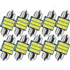 Ruiandsion 10 pz 28mm LED Festone Lampadine Bianco Super Bright 3014 21SMD Chip per Auto Interno Dome Mappa Vanity Specchio Luci