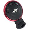 TEKLIGHT Kit Riparazione Chiave Slot FOB Shell Cover VARI COLORI + Logo non Originale per BMW Mini Cooper R56 3 Pulsante Remoto Keyless Entry Auto Chiave Guscio (ANELLO ROSSO)