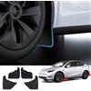 TOPABYTE Parafanghi per Tesla Model Y 2020-2025 Paraspruzzi Ruota Anteriori Posteriore con Viti Non è Necessario Perforare Fender Mudflaps Parafango Accessori Esterni - 4pcs