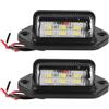 NULYLU Luci LED Targa Auto 2 Pezzi Nero Abs, Chip 2835 | Illuminazione Ampia, Montaggio Semplice, Uso su Rv e Auto, Alta Luminosità, Soluzione Multiuso