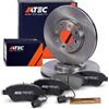 ATEC Germany Set freni asse anteriore incl. dischi freno Ø 257 mm ventilati | Compatibile con: FIAT GRANDE PUNTO, PUNTO EVO, PUNTO EVO Kasten/Schrägheck, PUNTO Kasten/Schrägheck