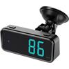 Shkalacar Display HUD per Auto, Tachimetro Digitale GPS per Auto Headup Display KM/H mph commutabile con Display LED colorato, Orologio Digitale, Display direzione di Guida