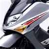 Pimastickerslab Kit 2 adesivi compatibili con YAMAHA TMAX 500 2004-2007 scooter T MAX stickers racing moto tuning cod.1820 (NERO_ROSSO)