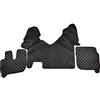 VNVIS Tappetino in Eco Pelle Nero per Stralis Hi-Way Camion 2014+ Automatico Guida a Sinistra