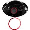 ontto Anello decorativo per volante auto ontto 92 mm, adatto per Audi A1, A3, A4, B8, A5, A6, A7, A8, Q3, Q5, Q7, SQ5, S1, S3, S4, S5, S6, RS3, RS5, logo del volante, decalcomanie