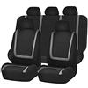 HotYou Set Completo Coprisedili per Auto, Stampa a Farfalla, Comoda e Traspirante,Rimovibile e Lavabile,Grigio