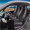Rebeca Shop Coprisedili Auto Compatibili per Smart seconda serie W451 Made in Italy Set Anteriori Coppia e Tappeti in moquette (Coprisedili+Tappetini Smart 2serie W451, Nero/Grigio scuro)