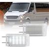 NSLUMO luci porta LED bianchi per Mercedes-Benz Sprinter W906 2009-2018, | Vito Viano W639 2003-2014, W126 W201 W202 W210, anteriore/sottoporta, 6000K, plug-and-play 2PCS