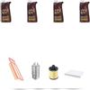 HOFFCAR Kit tagliando 4 FILTRI e 4L OLIO M compatibile con Fiat Grande Punto 1.3 D Multijet 55kw dal 2005