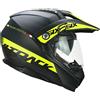 CGM Casco integrale, 666S TWIN HITRACK, Nero Giallo fluo opaco, XXL(63-64cm)
