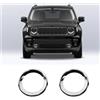 HOLIV Per Jeep Per Renegade 2019 2020 2021 2PCS Anteriore Fendinebbia Copertura Luce Nebbia Trim Anello Ricambio 6VM61SZ0AA 6VN96SZ0AA