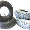 Kaxilu Sedia a rotelle Pneumatici 2 Pezzi 4.10/3.50-5 Grigio + 2 Pezzi Tubo valvola di Angolo, Blocco Spessi Profilo, Stabile 4 PR Pneumatici