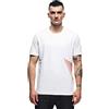 DAINESE T-Shirt Big Logo, Maglietta Maniche Corte 100% Cotone, Uomo, Bianco/Rosso Fluo, L