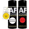 Alex Flittner Designs Auto Vernice Spray Set per Ferrari 4305 Giallo ModenaBase Trasparente 2x400ml con vernice spray trasparente