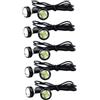 Cabilock 10 Pezzi Luci LED Occhio di Falco per Auto e Moto, Lampade per Inversione in Lega di Alluminio, Risparmio Energetico e Interferenze Elettroniche, per Guida Notturna