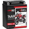 LANGZEIT Batterien LANGZEIT YB14L-A2 batteria moto 12V 14Ah GEL 51411 12N14-3A YB14L-B2 FB14L-A2 scooter senza manutenzione