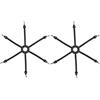 YuXuan Pavilion Sostituisci il tenditore nero 0216 Spider Bungee Truck per pneumatici da neve, applicabile alle autovetture e ai camion leggeri. Set di 2