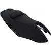 Moto Discovery Coprisella compatibile con Yamaha T-Max 500 2001-2007 nero con cuciture nere e logo nero (B)