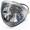 IMAWUHM Faro Anteriore IMAWUHM Per PIAGGIO Per Liberty 125 50 2007-2015, Ottiche a Largo Raggio e Dissipazione del Calore, 55W, Nero con Interni Cromati Riflettenti, Plastica ABS