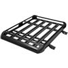Qussse Cesto portapacchi universale in alluminio per auto, SUV, baule portaoggetti per tetto, portapacchi per carico, barre portapacchi in alluminio nero, capacità di carico 68 kg