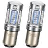 Ruiandsion 2pcs BAZ15D lampadine LED AC10-30V 12V S25 P21/4W Rosso per la luce di marcia diurna DRL di sostegno inverso del freno dell'indicatore laterale dell'automobile