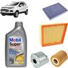 OP Kit tagliando 4 filtri + 4L olio Mobil FE 5W30 per Ford EcoSport 1.5 TDCi gasolio 2011+