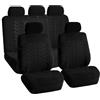 VALCLA Coprisedili Auto per Chevrolet Cruze J300 2009 2010 2011 2012, Set 5 Posti Antiscivolo Impermeabili, Coprisedili Auto Universale Anteriore e Posteriore Confortevoli,A-Black