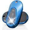 KULCSOK Cover per chiave elettronica Mercedes Classe C Classe S GLC EQS EQE 300 350 450 500 560 580 2020-2024 Custodia Regali Holder TPU Protector 3 Pulsanti E Blu