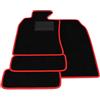 Generico Tappetini compatibili con Mini Cooper R53 2001-2007, bordo rosso, kit tappetini auto personalizzati, set tappeti in velluto, tappeto auto